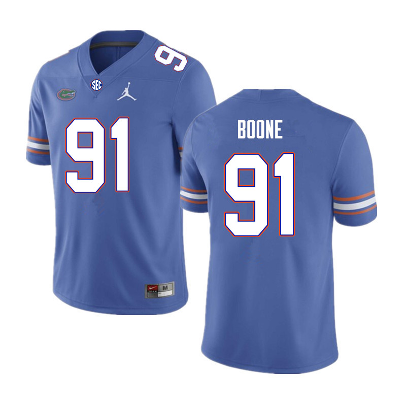 Men #91 Justus Boone Florida Gators College Football Jerseys Sale-Royal